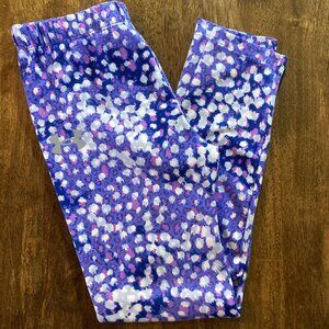Girls Under Armour Stretchy Pull-on Pants Purple/White Size 6X Like New!